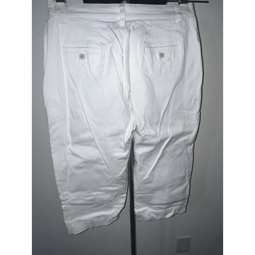 Lee White Capri Jean Women 10P 30X18 Stretch Cotton Blend - Picture 6 of 10